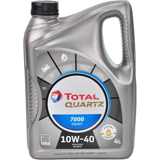 Моторное масло Total Quartz 7000 Energy 10W-40 4 л на Opel Ampera