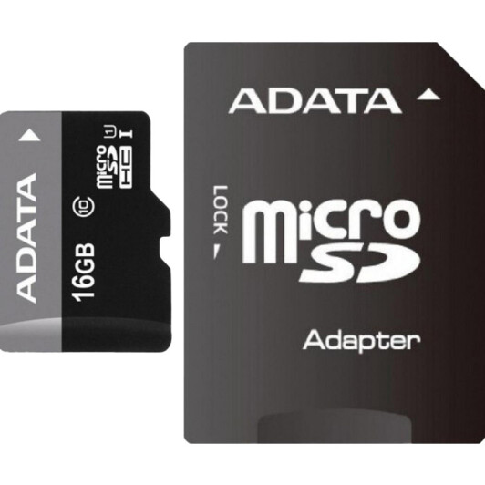 Карта пам’яті Adata Premier microSDHC 16 ГБ з SD-адаптером