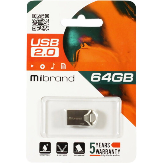 Флешка Mibrand Hawk 64 ГБ MI20HA64M1S