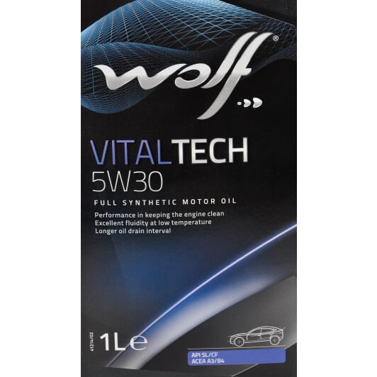 Моторна олива Wolf Vitaltech 5W-30 1 л на Audi Q5
