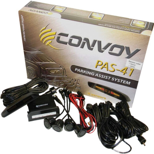 Парктроник Convoy PAS-41 с черными датчиками 4 шт.