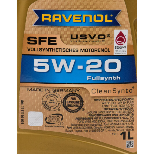 Моторна олива Ravenol SFE 5W-20 1 л на Volvo XC60
