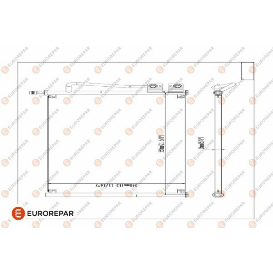 Радіатор кондиціонера Eurorepar 1609634480
