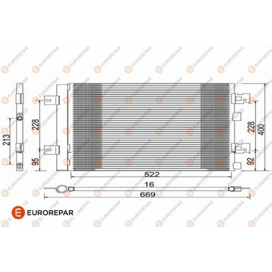 Радиатор кондиционера Eurorepar 1618100280