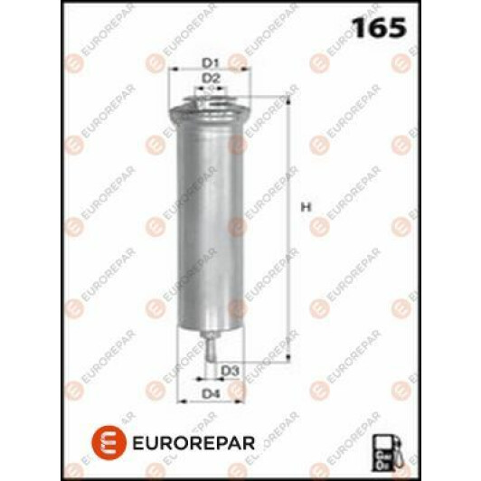 Топливный фильтр Eurorepar 1643624680 для BMW X3