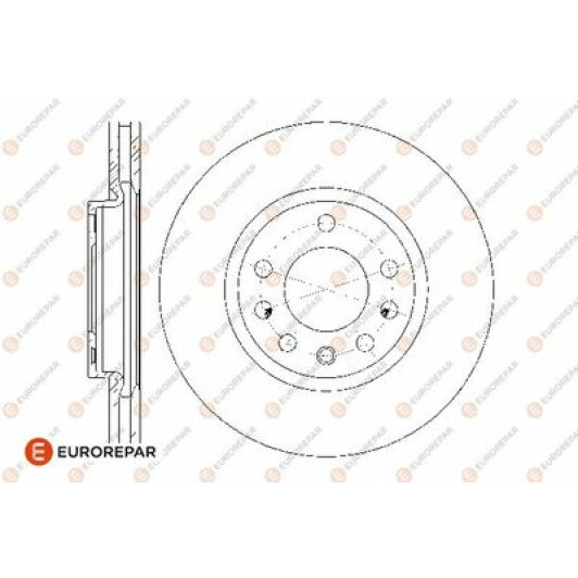 Тормозной диск Eurorepar 1676009680 для Opel Corsa