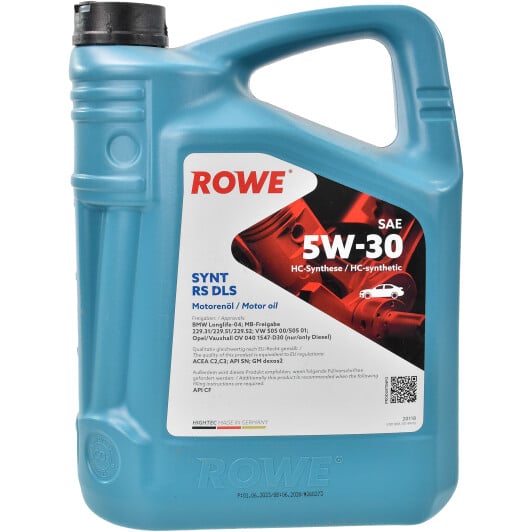 Моторное масло Rowe Synt RS DLS 5W-30 5 л на Chevrolet Matiz