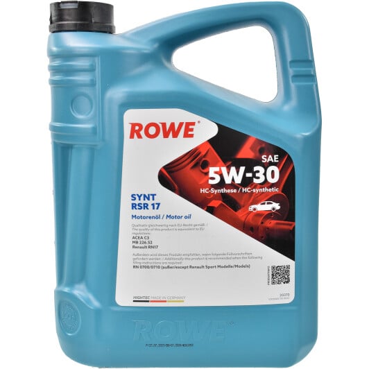 Моторна олива Rowe Synt RSR 17 5W-30 5 л на Citroen C3