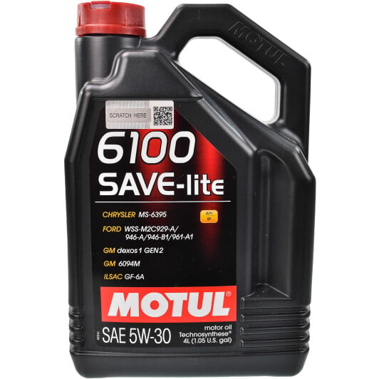 Моторное масло Motul 6100 Save-Lite 5W-30 4 л на Nissan 200 SX