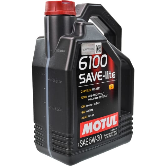 Моторное масло Motul 6100 Save-Lite 5W-30 4 л на Opel Vivaro