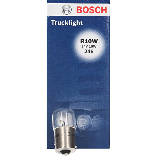 Автолампа Bosch Trucklight R10W BA15s 10 W прозора 1987302505-EWM