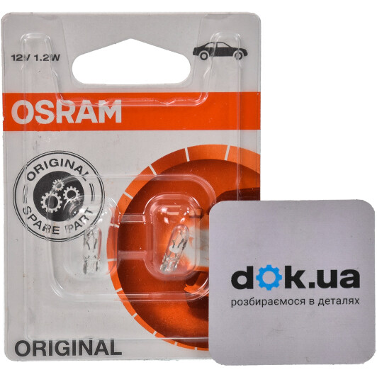 Автолампа Osram Original W1,2W W2x4,6d 1,2 W прозрачная 272102b