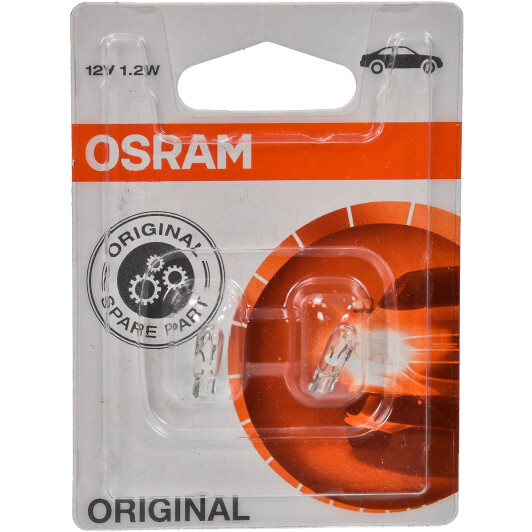 Автолампа Osram Original W1,2W W2x4,6d 1,2 W прозрачная 272102b