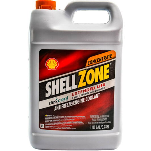 Shell Shell Zone Dex-Cool Extended Life G12 красный концентрат антифриза