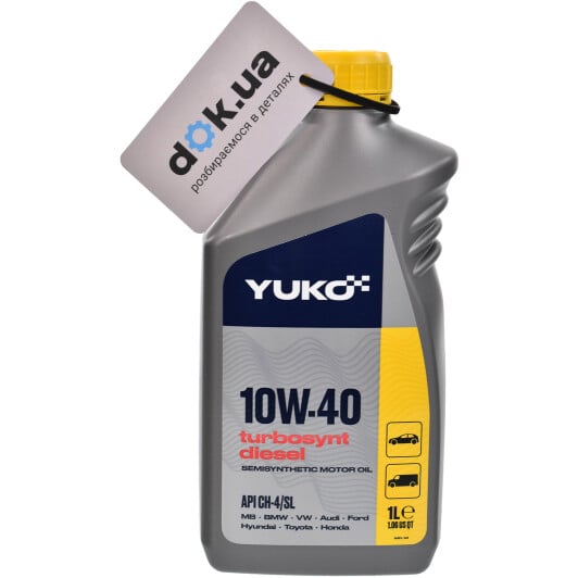 Моторное масло Yuko Turbosynt Diesel 10W-40 1 л на Suzuki Ignis