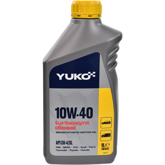 Моторное масло Yuko Turbosynt Diesel 10W-40 1 л на Citroen C6