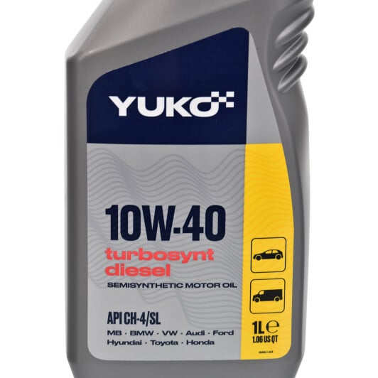 Моторна олива Yuko Turbosynt Diesel 10W-40 1 л на Toyota Aygo