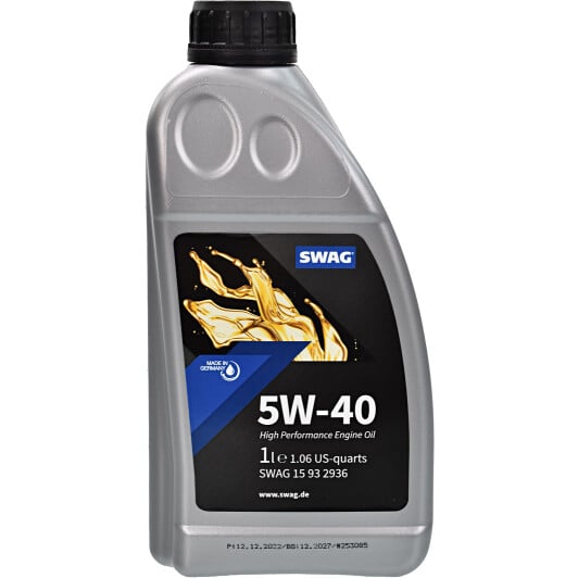 Моторное масло SWAG 5W-40 1 л на Seat Cordoba