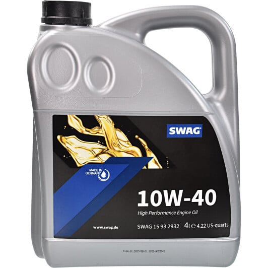 Моторное масло SWAG 10W-40 4 л на Fiat Cinquecento