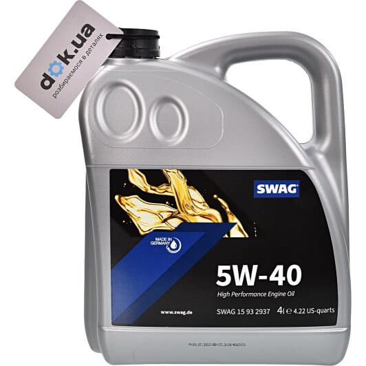 Моторное масло SWAG 5W-40 4 л на Nissan Pulsar