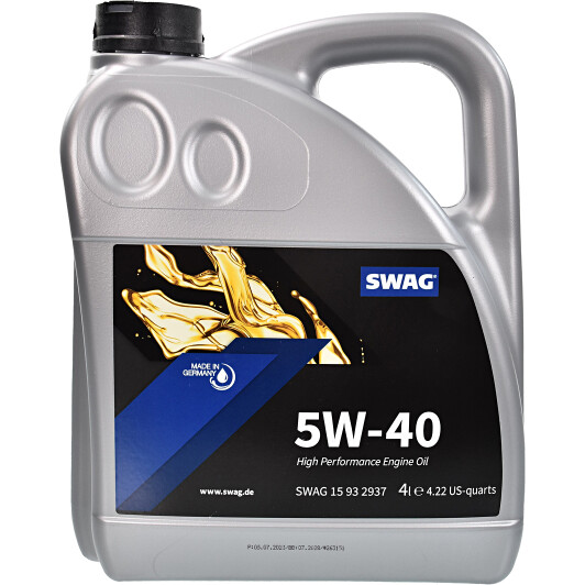 Моторна олива SWAG 5W-40 4 л на Suzuki XL7