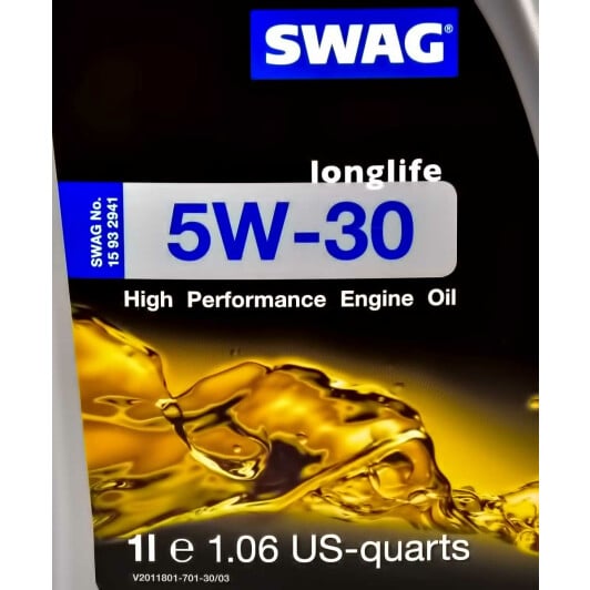 Моторное масло SWAG LongLife 5W-30 для Honda S2000 1 л на Honda S2000