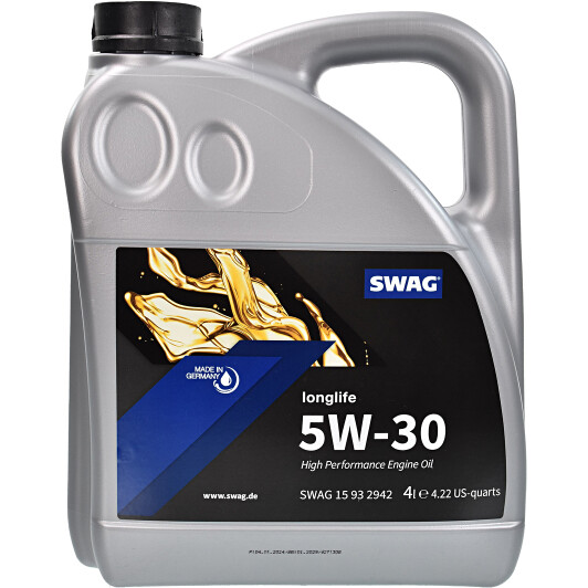 Моторное масло SWAG LongLife 5W-30 для Mercedes CLK-Class 4 л на Mercedes CLK-Class
