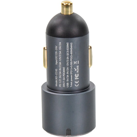 Usb зарядка в авто XO CC45 XO-CC45-BK