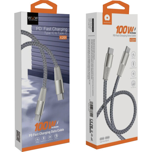 Кабель WUW X201 WUW-X201TCTC type-C - type-C 1 м