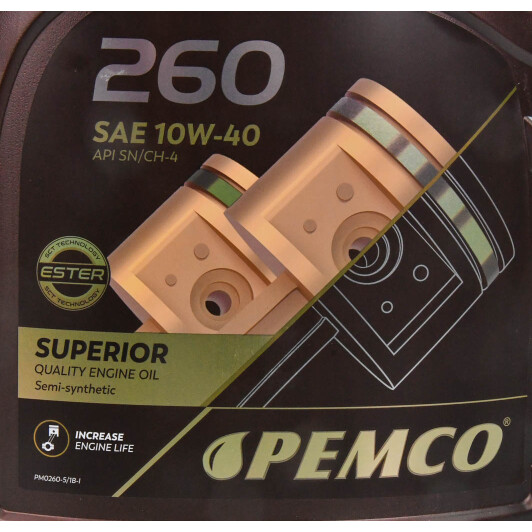 Олива Pemco 260 10W-40 5 л на MINI Cooper