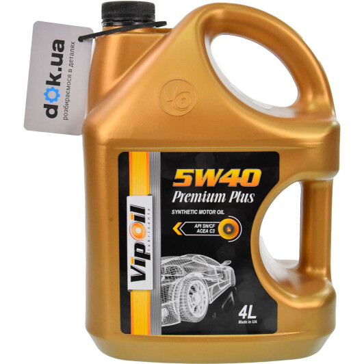 Масло VIPOIL Premium Plus 5W-40 4 л на Isuzu Rodeo