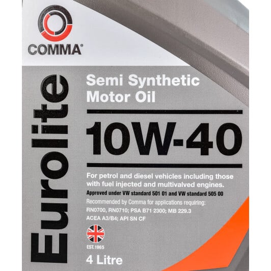 Моторна олива Comma Eurolite 10W-40 4 л на Fiat 500