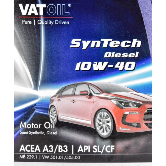 Моторное масло VatOil SynTech Diesel 10W-40 1 л на Chevrolet Zafira