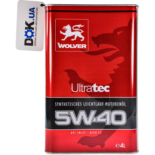 Моторное масло Wolver UltraTec 5W-40 4 л на Peugeot 1007