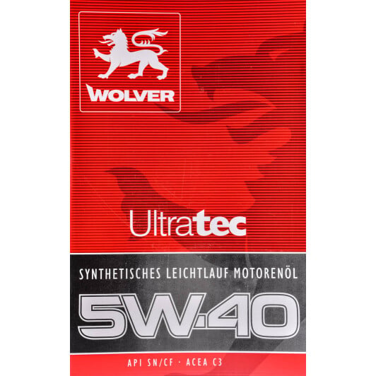 Моторна олива Wolver UltraTec 5W-40 4 л на Peugeot 301