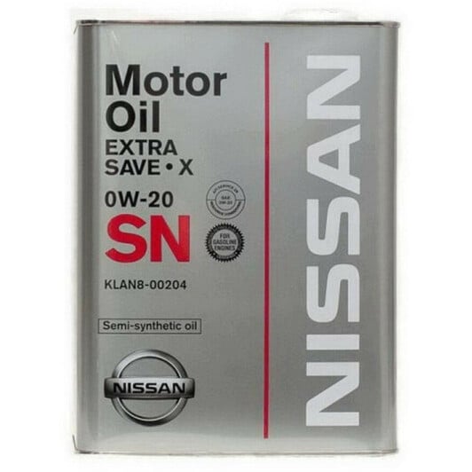 Моторное масло Nissan Extra Save-X 0W-20 4 л на Suzuki X-90