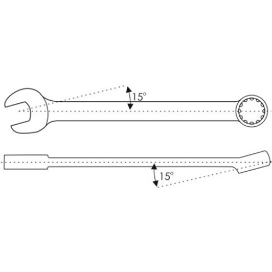 Ключ рожково-накидной Carlife WR3024 I-образный 24 мм