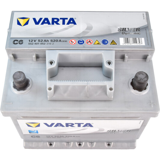 Аккумулятор Varta 6 CT-52-R Silver Dynamic 552401052