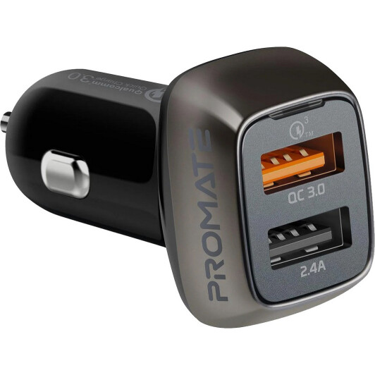 Usb зарядка в авто Promate scud30black