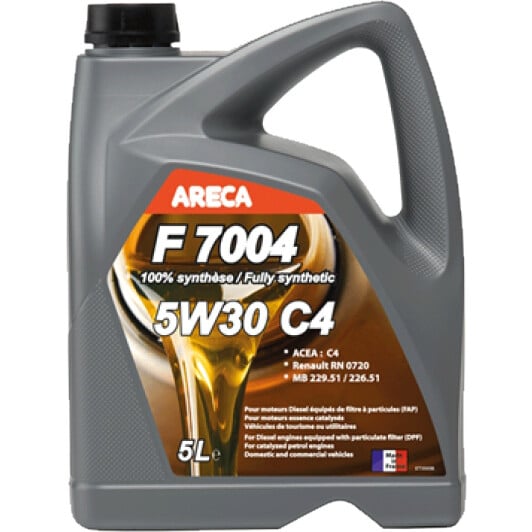 Моторное масло Areca F7004 С4 5W-30 5 л на Chevrolet Lumina