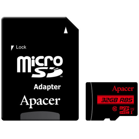 Карта пам’яті Apacer R85 microSDHC 32 ГБ з SD-адаптером