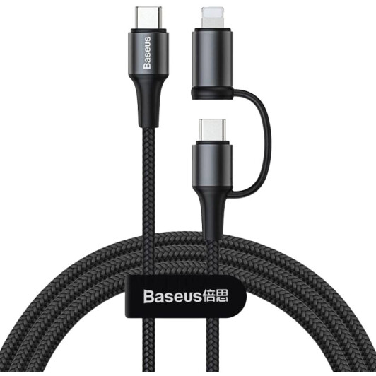Кабель 2 в 1 Baseus Yiven CATLYW-01 Apple Lighting - USB type-C - USB type-C 1 м