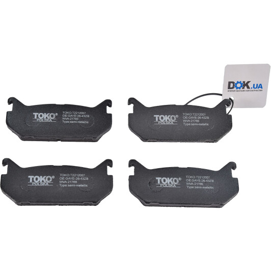 T2212007 TOKO Тормозные колодки