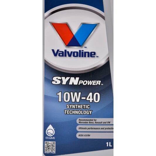 Моторна олива Valvoline SynPower 10W-40 1 л на Peugeot 508