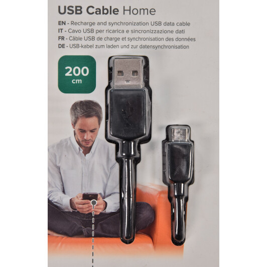Кабель CellularLine Home USBDATACMICROUSB2M USB - Micro USB 2 м