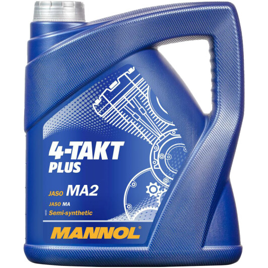 4T Mannol 4-Takt Plus 10W-40, 4 л (MN7202-4) моторна олива 4T 4 л