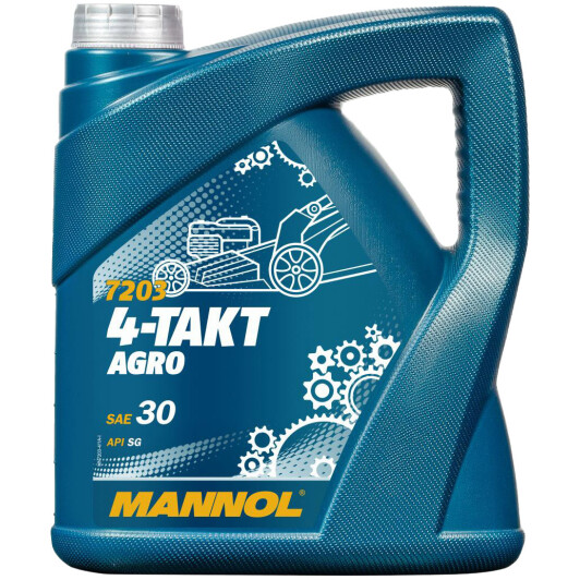Моторное масло 4T Mannol Agro SAE30 минеральное 4 л