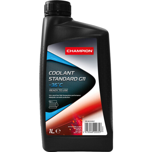 Champion Coolant Standard G11 синій -36 °C готовий антифриз