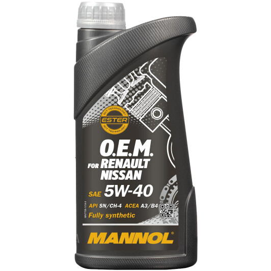 Моторна олива Mannol O.E.M. For Renault Nissan 5W-40 1 л на Peugeot 207