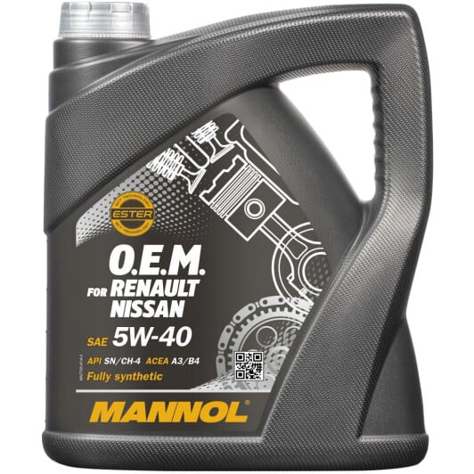 Моторное масло Mannol O.E.M. For Renault Nissan 5W-40 4 л на Honda City